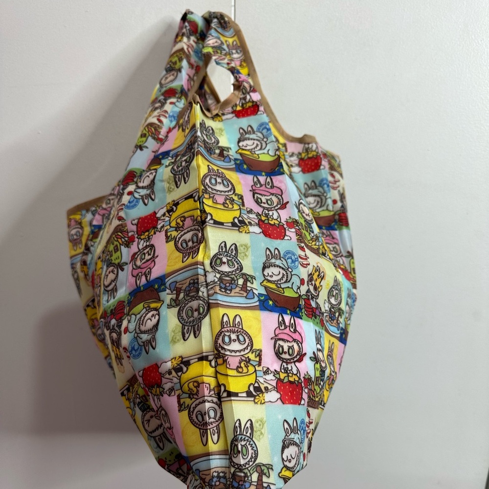 LABUBU Nylon Colorful Shopping Tote Women's Bag - Picture 4 of 13